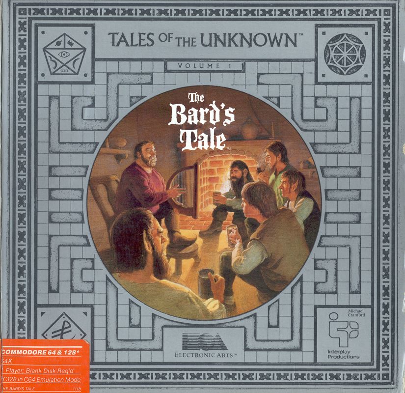 Bard's Tale box art for Commodore 64
